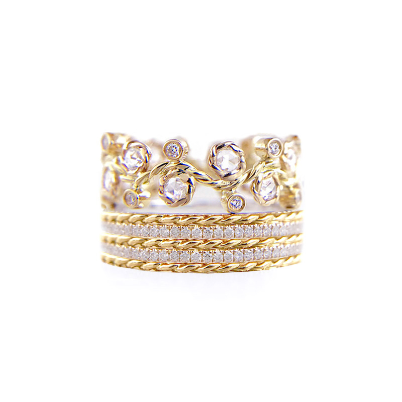 29.50.10.10-Alternate-Rose-Cut-Diamond-Double-Pave-Stripe-Gold-Crown-Ring-14-18-JeweLyrie