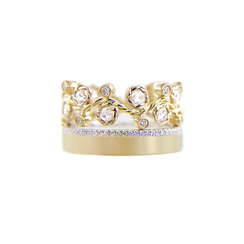 29.57.53-11mm-rose-cut-diamond-Alternate-Pave-satin-square-band-ring-Stacking-18k-JeweLyrie