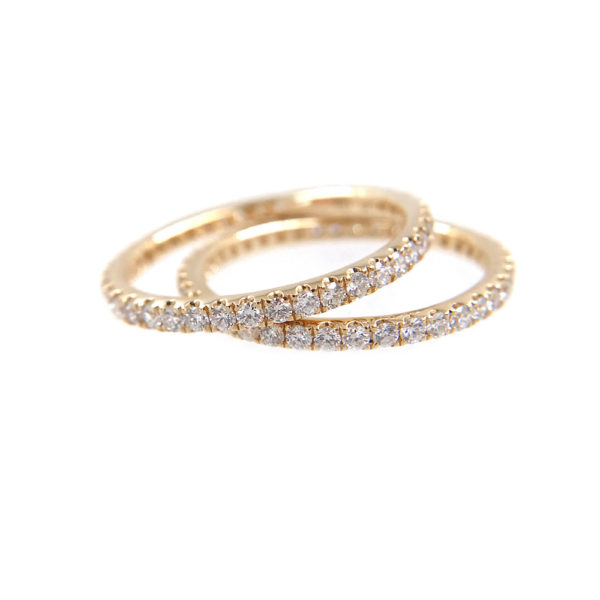 2mm Pavé Diamond Eternity Band Ring Guard Spacer in 14k and 18k BY JEWELYRIE