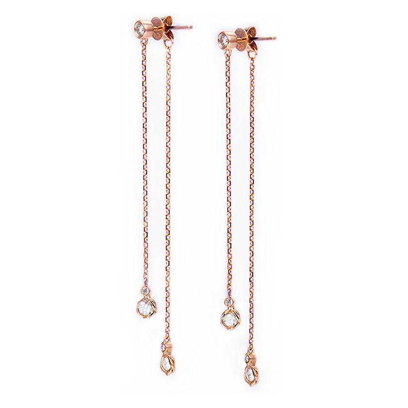 87-18k-14k-rose-cut-diamond-twist-set-front-back-double-dangle-earrings