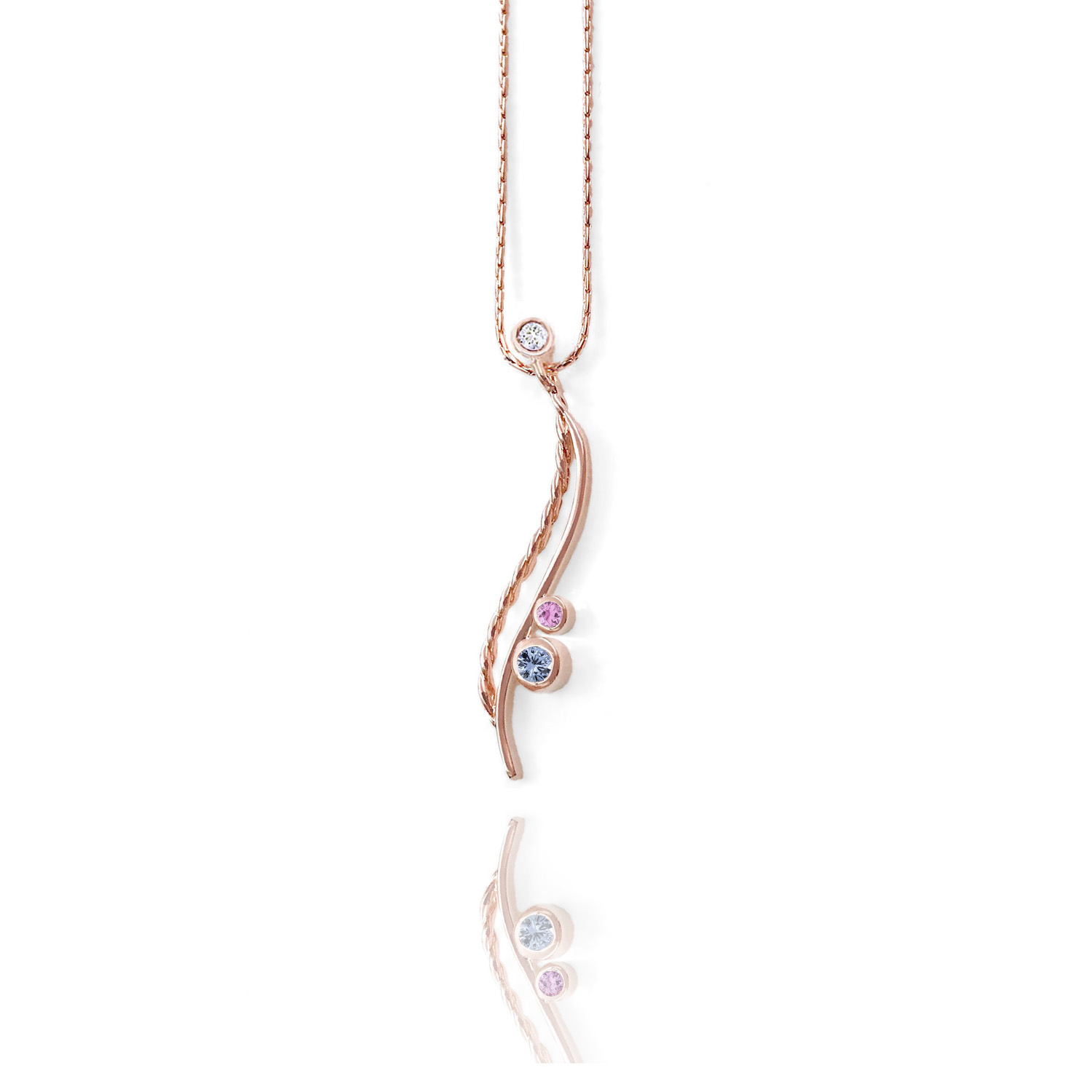 blue-pink-sapphire-diamond-accent-twist-wave-pendant-necklace-JeweLyrie-WR
