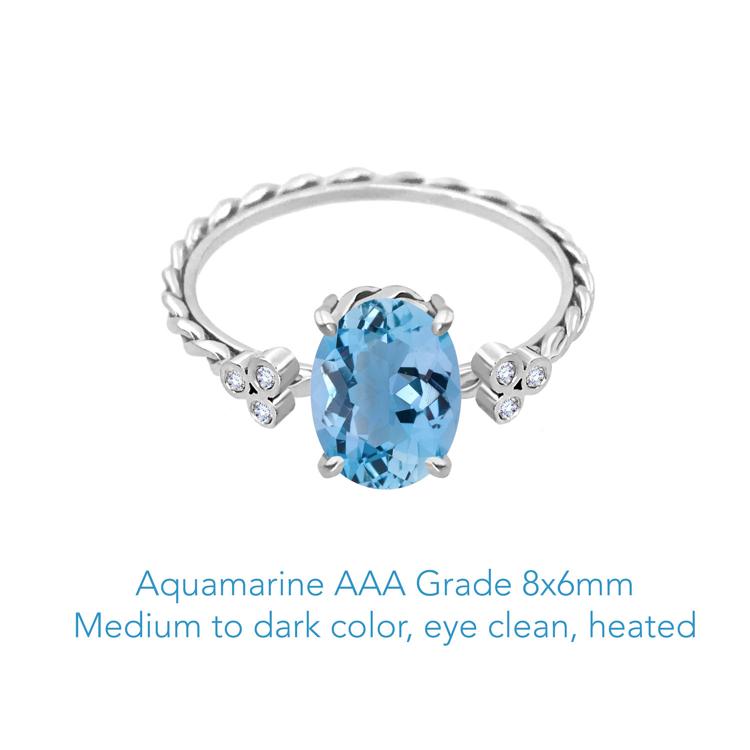 Aquamarine AAA 8x6 WG
