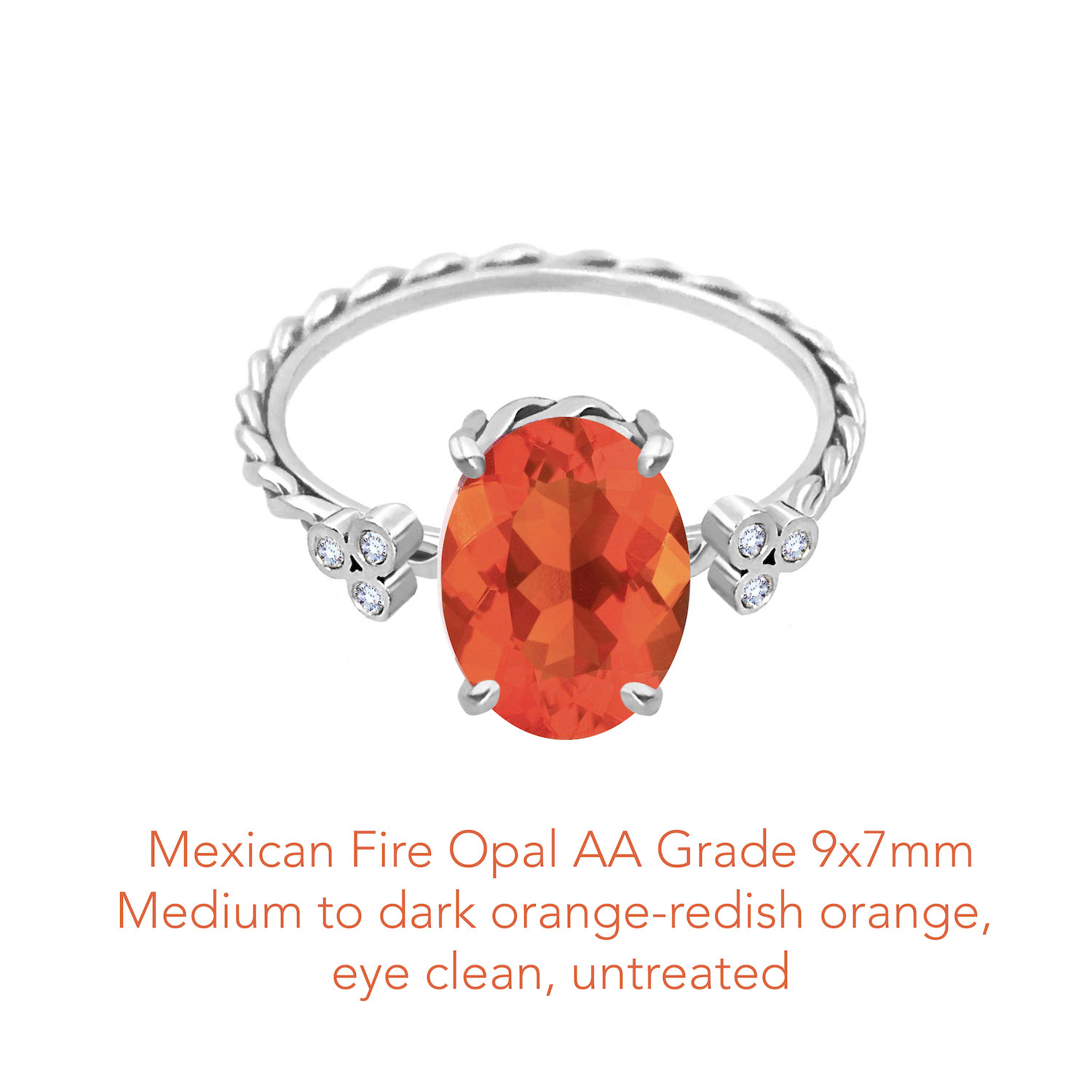 Opal Mexican fire AA 9x7 WG
