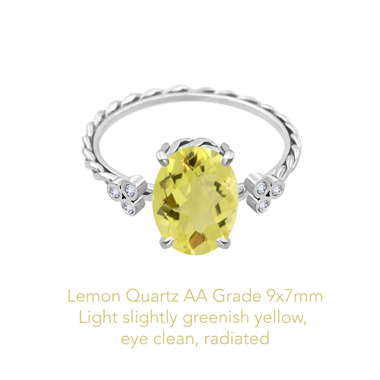 Quartz Lemon AA 9x7 WG