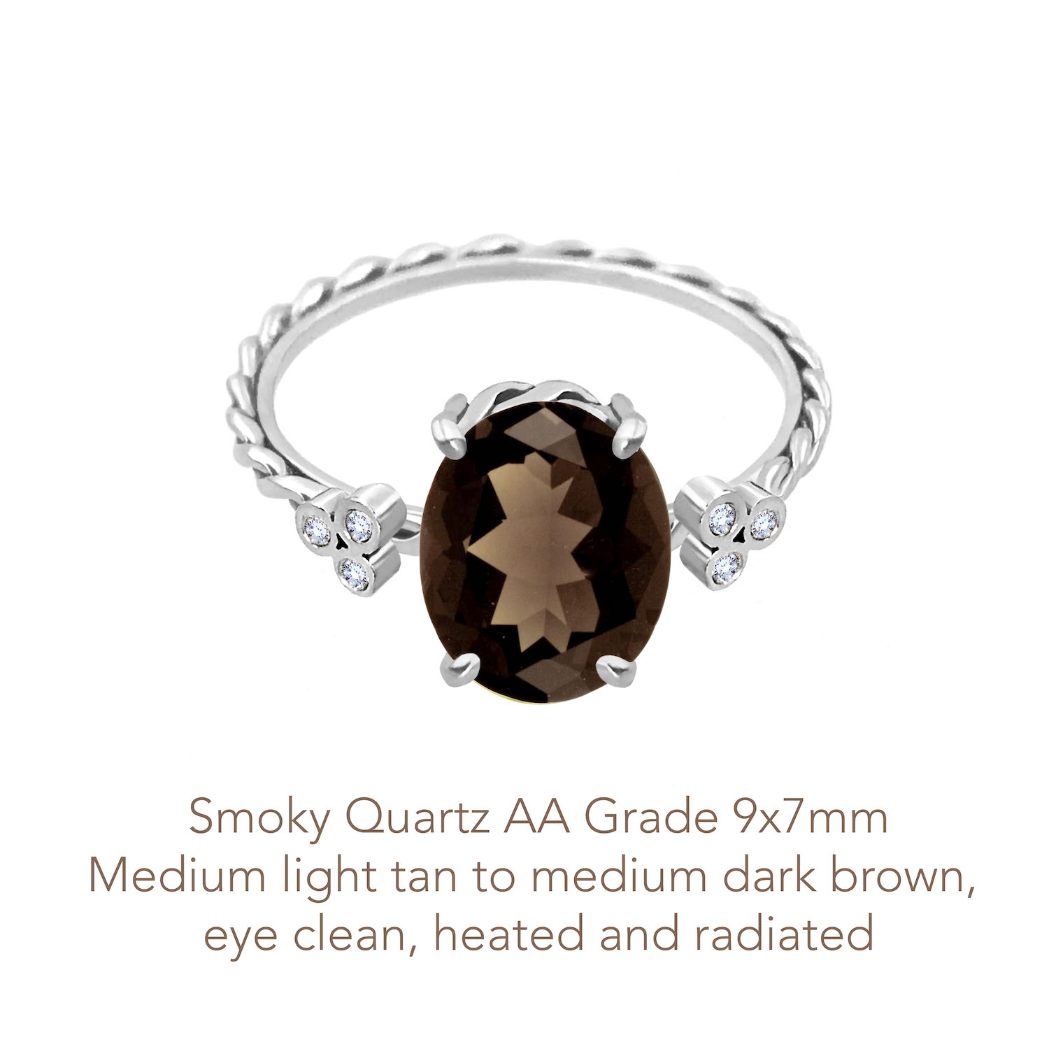 Quartz Smoky AA 9x7 WG