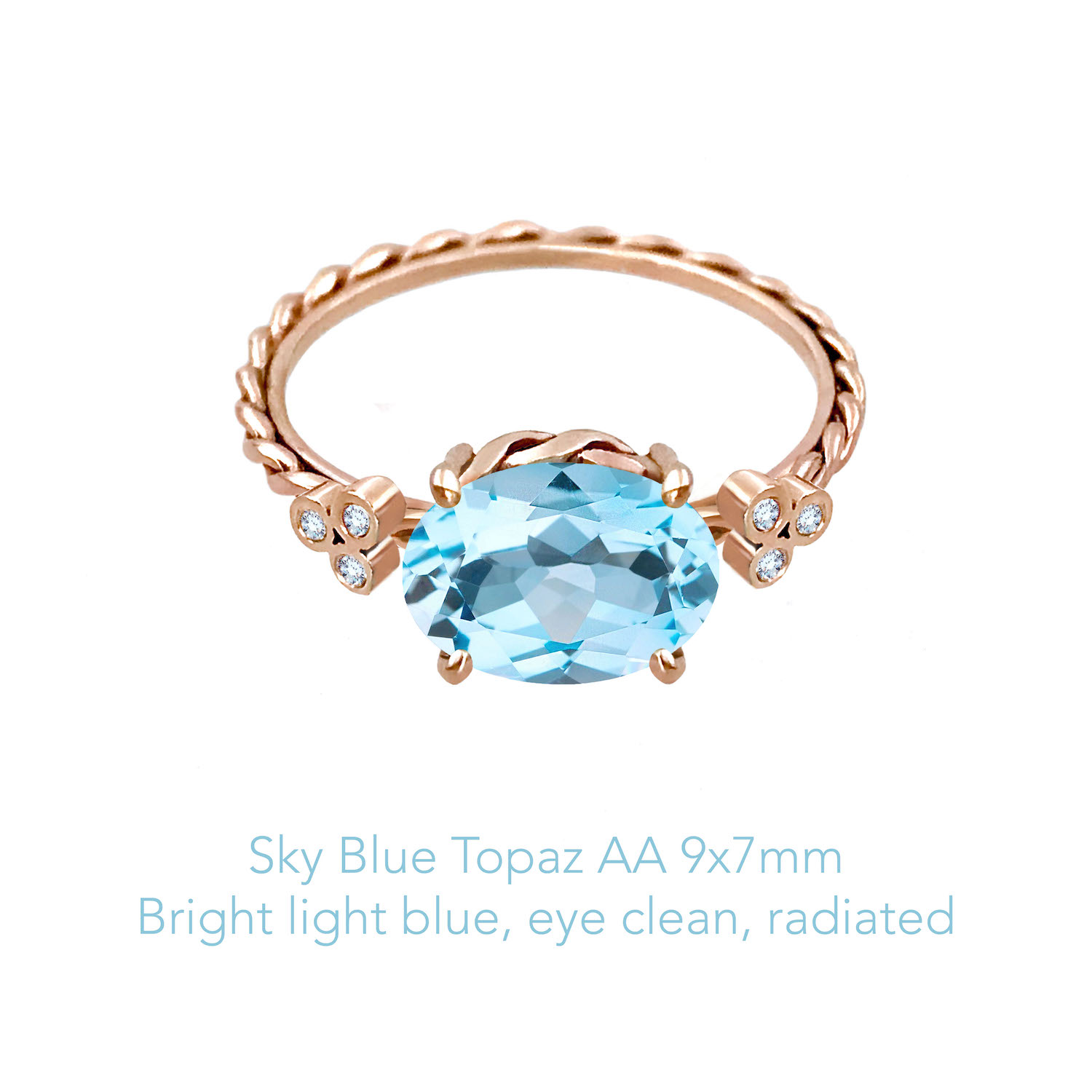 Topaz Sky Blue AA 9x7 RG