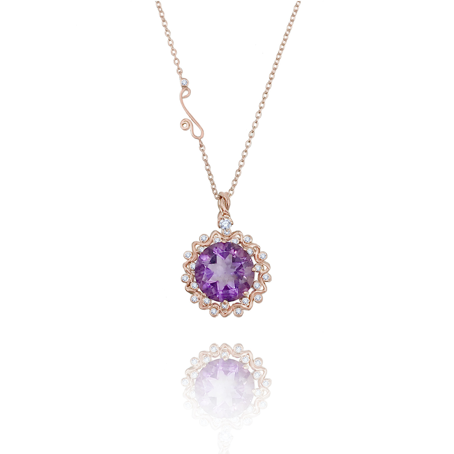 amethyst-twist-wave-diamond-halo-pendant-necklace-14k-18k-jewelyrie